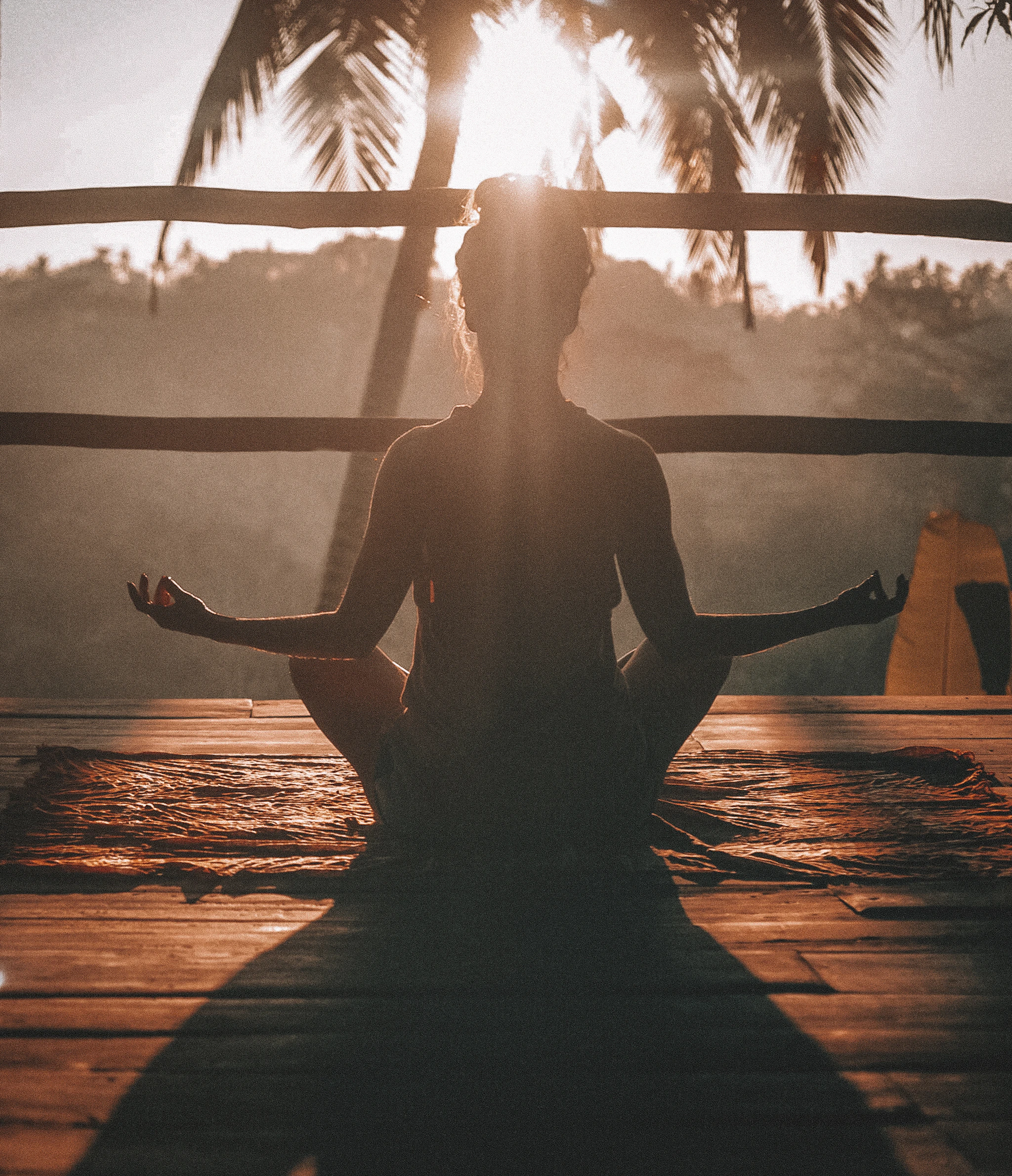 Restorative yin yoga with soft lighting and candles